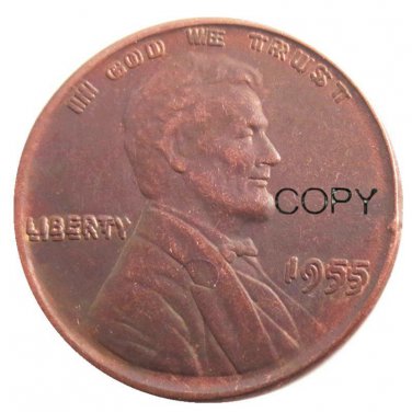 US 1955 Double Lincoln Head One Cent Penny Copy Coin