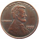 US 1955 Double Wheat Penny One Cent Copper Copy Coin