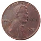 US 1955-S Lincoln Head One Cent Penny Copy Coin