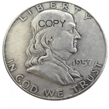 US 1957 Franklin Half Dollar Copy Coin