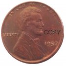 US 1957 Lincoln Head One Cent Penny Copy Coin