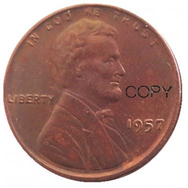 US 1957 Lincoln Head One Cent Penny Copy Coin
