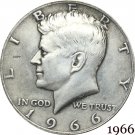 US 1966 Liberty 1/2 Kennedy Half Dollar Copy Coin