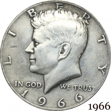 US 1966 Liberty 1/2 Kennedy Half Dollar Copy Coin