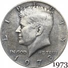 US 1973 Liberty 1/2 Kennedy Half Dollar Copy Coin