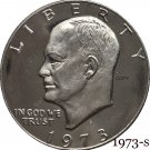 US 1973-S Liberty Eisenhower One Dollar Copy Coin