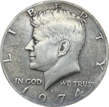 US 1974-D Liberty 1/2 Kennedy Half Dollar Copy Coin