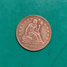 US Coin 1863 Seated Liberty 25 Cent Quarter Dollar Copy Coin