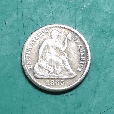 US Coin 1865-S Seated Liberty Half Dime Copy Coin