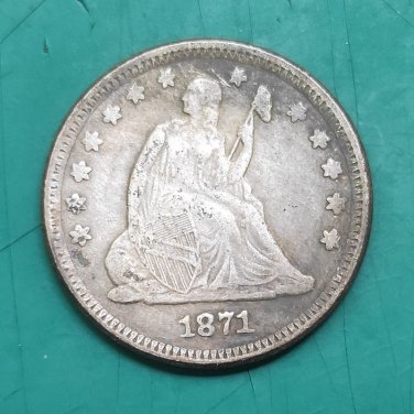 US Coin 1871 Seated Liberty Quarter Dollar Copy Coin