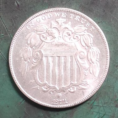 US Coin 1871 Shield Nickel Five Cents Copy Coin