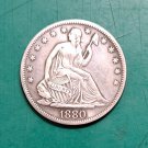US Coin 1880 Seated Liberty Half Dollar Copy Coin