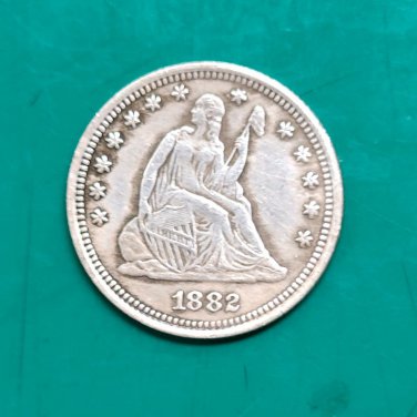 US Coin 1882 Seated Liberty Quarter Dollar Copy Coin