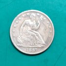 US Coin 1887 Seated Liberty Half Dollar Copy Coin