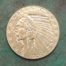 US Coin 1909-D Indian Head $5 Quarter Eagle Five Dollars Copy Coin