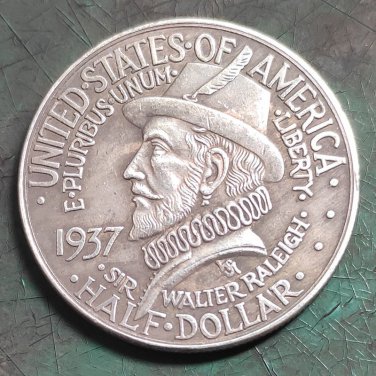 US Coin 1937 Roanoke Commemorative Half Dollar Copy Coin