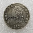 USA 1824 Capped Bust 25 Cents Quarters Dollars Copy Coin