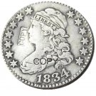 USA 1834 Capped Bust 25 Cents Quarters Dollars Copy Coin