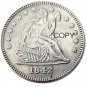 USA 1842 Seated Liberty Quarter Dollars 25 Cent Copy Coin