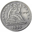 USA 1849 Seated Liberty Quarter Dollars 25 Cent Copy Coin