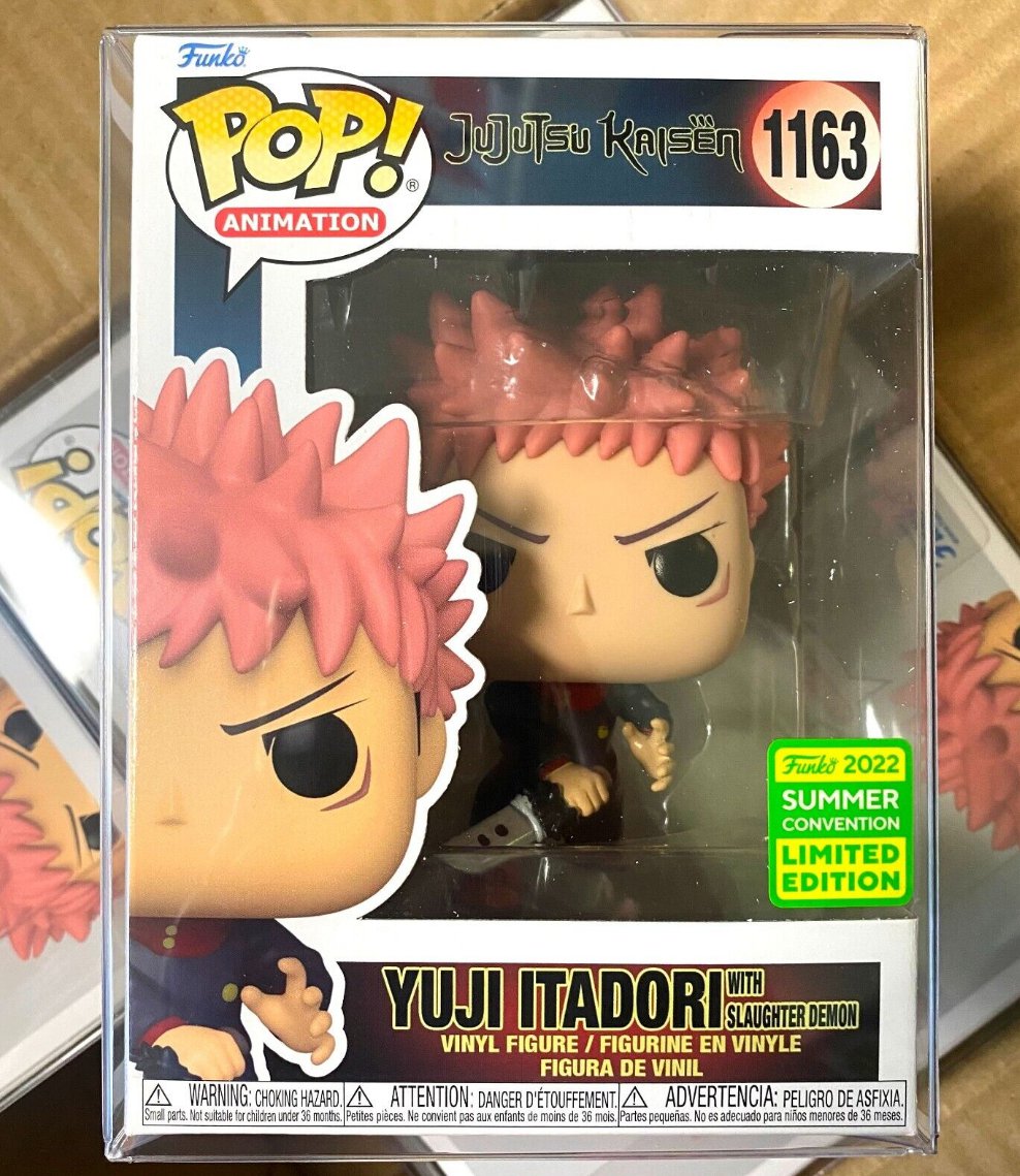 FUNKO POP Yuji Itadori 1163 Jujutsu Kaisen SDCC Exclusive Protector