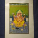 Handmade painting of Ganesha,Original Indian miniature painting, watercolour,Paper,Lord Ganesha art