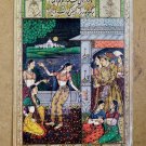 Mughal Emperor Enjoying Music & Dance Moghul Painting Reproduction On Old Post card