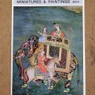 Mughal King Queen Procession Scene On Elephant & Horse Miniature Painting Reproduction Old Post Card