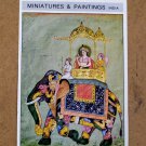 Mughal Queen Procession Scene On Elephant Back Miniature Painting Reproduction Old Post Card
