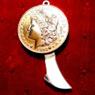 Rare and unique Morgan dollar 1893 cigar cutter