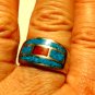 Gorgeous size 8 ring silver and turquoise