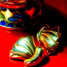 Monet vintage gold earrings
