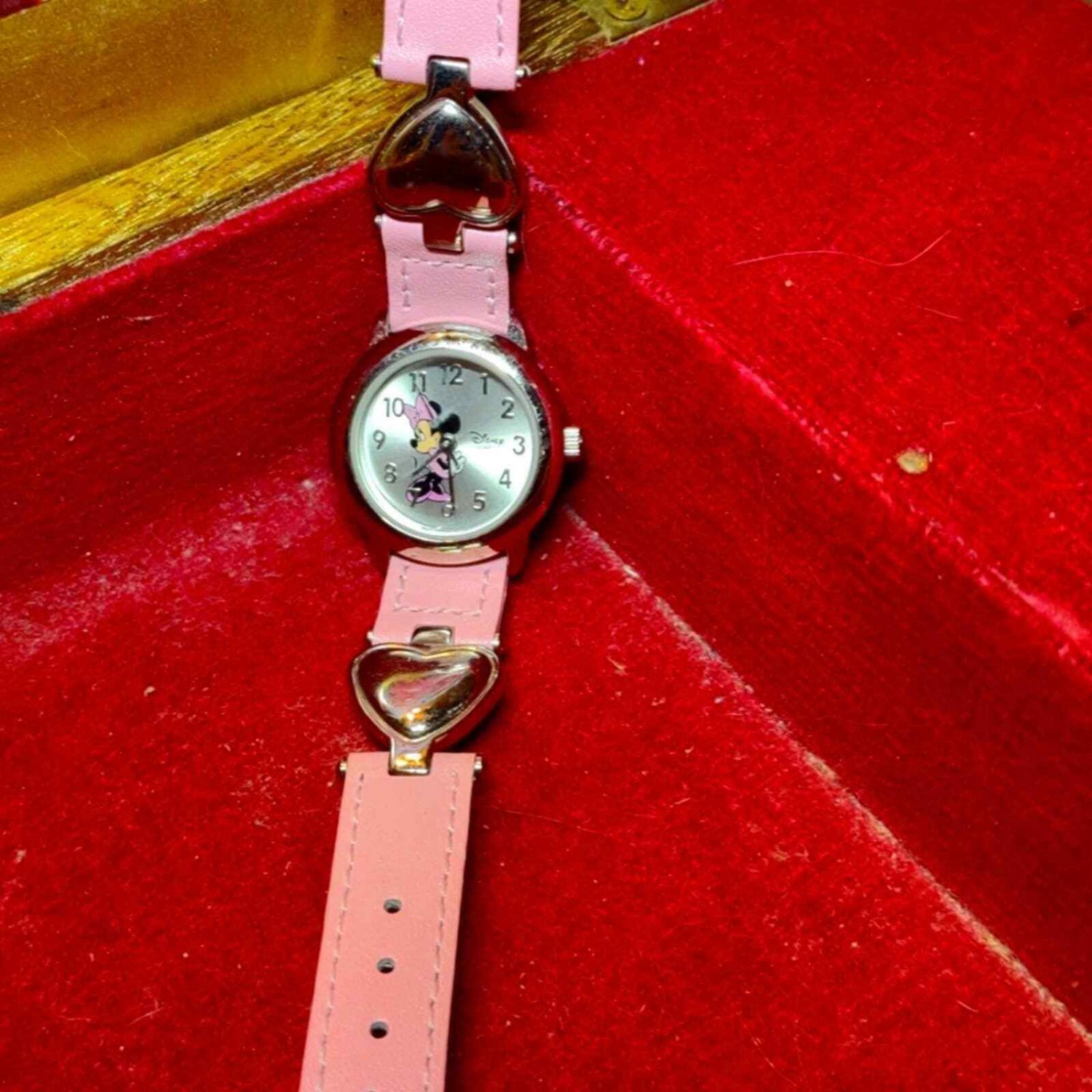 Babyhug Analog Watch with Minnie Mouse Print - Pink & White main image 1