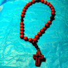 Hand Rosary Wooden Cross hand necklace