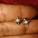 Small stars and rhinestone 925 studded earrings