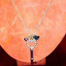 Adorable Silver Key Friendship Necklace