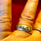 Thick vintage sterling silver band~unisex sz 7.5