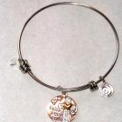 Stunning religious silver vintage bracelet