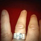 Unisex vintage sterling silver ring with big Cz in the middle size 7. 5