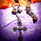 Highly unusual Silver Cross vintage necklace one of a kind