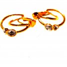 Vintage gold and rhinestone clip on earrings~absolutely lovely