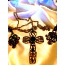 VINTAGE~Cross Necklace & Earring Lot