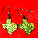 Gold Vintage Texas Shaped Earrings