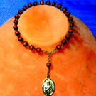 St Therese Wooden Handcrafted Rosary Bracelet