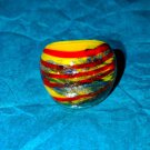 Gorgeous vintage yellow orange and gold size 7 glass ring