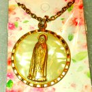 Vintage mother Mary necklace with mother of pearl