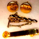 Lovely Set of Men's Tie Clips and Cufflinks