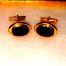 Lovely Set of Men's Vintage Gold/Black Cufflinks