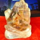 Vtg. Glass praying hands~Faith lights the way~From the In Gods light collection