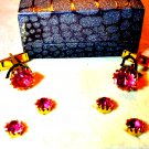 GORGEOUS! Vintage Rose crystals cufflink set~very unique and one of a kind.